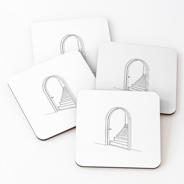 Item preview, A classic arched door with stairs inside illustration designed and sold by rasagamastore.
