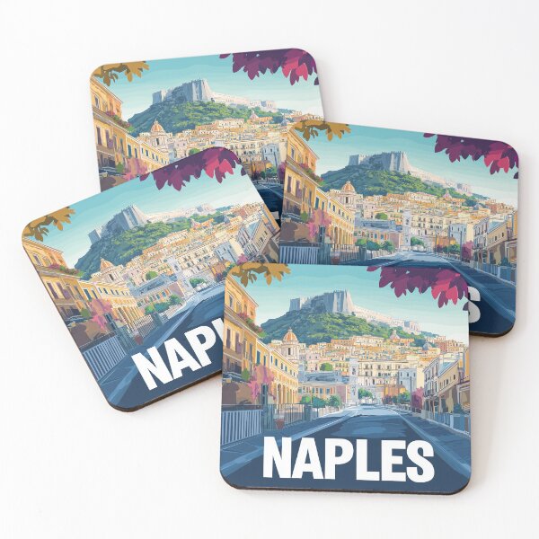 Item preview, Naples Artwork - Stunning Italian Cityscape, Historic Naples Wall Art, Coastal Italy Decor designed and sold by nomiraclehere.