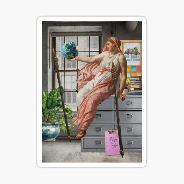 Two Wands Tarot Office Decor Empowerment Boss Babe Sticker