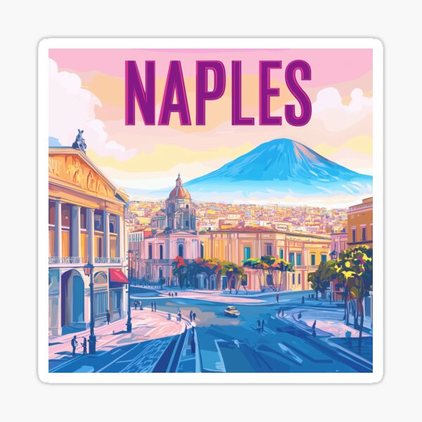 Artikel-Vorschau von Kunstwerk von Neapel – atemberaubende italienische Stadtlandschaft, historische Wandkunst von Neapel, Küstendekor Italiens, designt und verkauft von nomiraclehere.