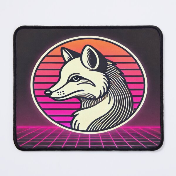 Item preview, Minimalist Fox with Neon 80s Grid designed and sold by Genady.