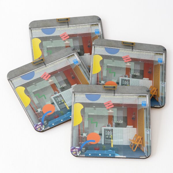 Item preview, Minimalist Color Block Cafe Exterior	 designed and sold by quangokhen.