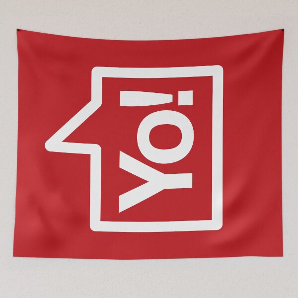 Item preview, Yo! - Talking Shirt (White on Red) designed and sold by Justin Ellis.