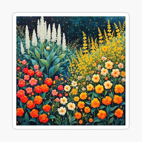 Aperçu de l'œuvre Jardin fleuri de Klimt créée et vendue par maniacfitness.
