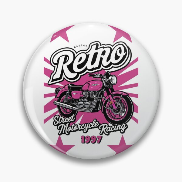 Item preview, "Retro Pink Motorcycle Racer" designed and sold by mo-carnival.