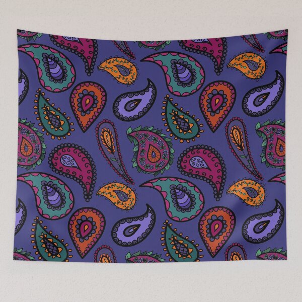 Item preview, Perfectly Pretty Pure Paisley Pattern on Periwinkle designed and sold by CheriesArt.