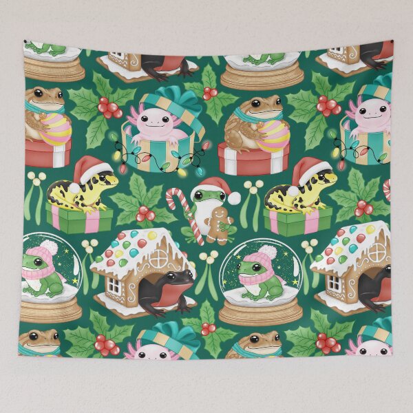 Item preview, Festive Amphibians Celebrate Christmas   designed and sold by Perrin Le Feuvre.
