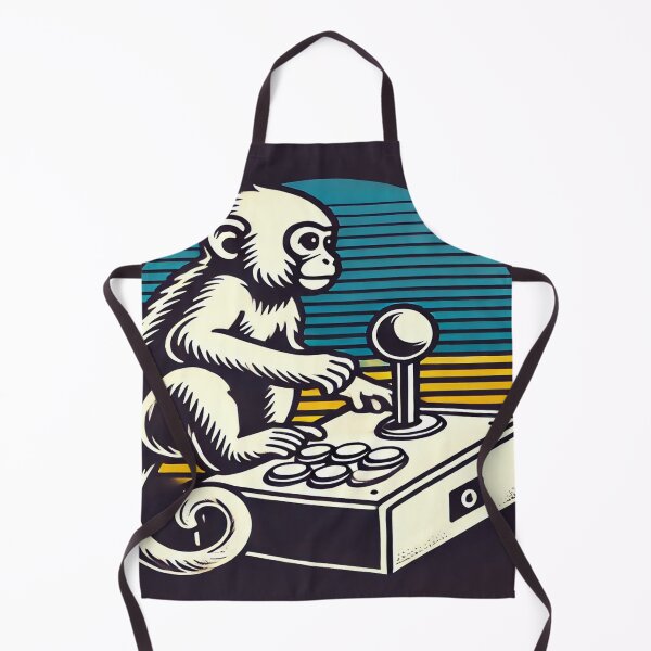 Item preview, Minimalist Monkey with 80s Arcade Joystick designed and sold by Genady.