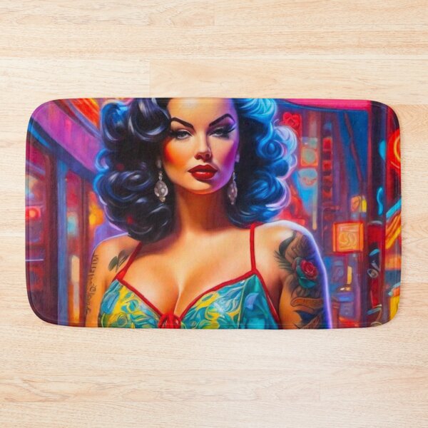 Item preview, Neon Tattoo Pinup  designed and sold by MatrixTattoo.