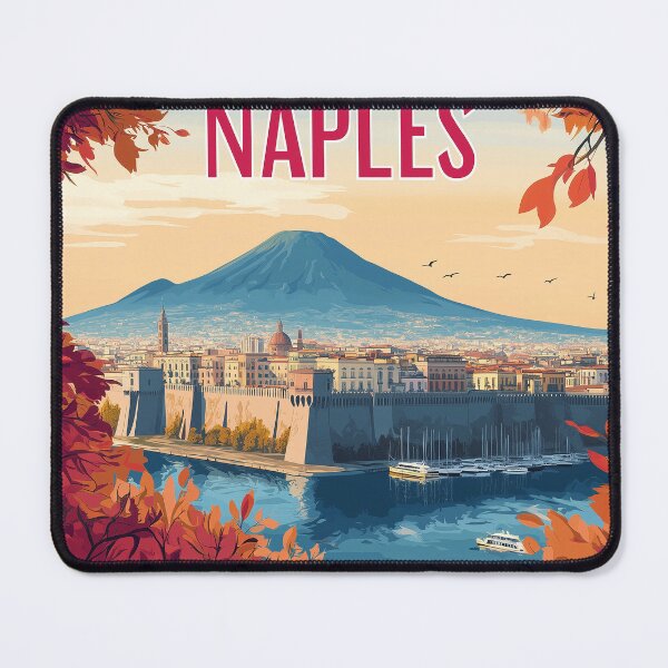 Item preview, Naples Artwork - Stunning Italian Cityscape, Historic Naples Wall Art, Coastal Italy Decor designed and sold by nomiraclehere.