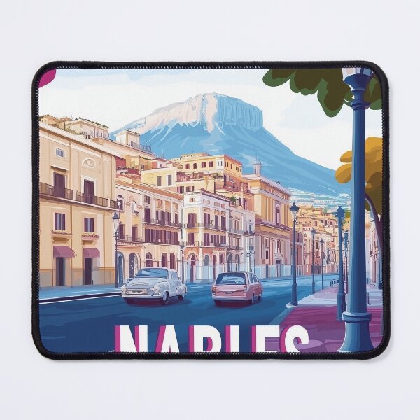 Item preview, Naples Artwork - Stunning Italian Cityscape, Historic Naples Wall Art, Coastal Italy Decor designed and sold by nomiraclehere.