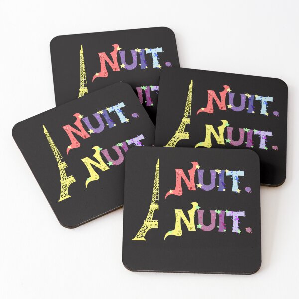 Item preview, Nuit Nuit night night french words Paris tower- Tour Eiffel designed and sold by AxelBrook.