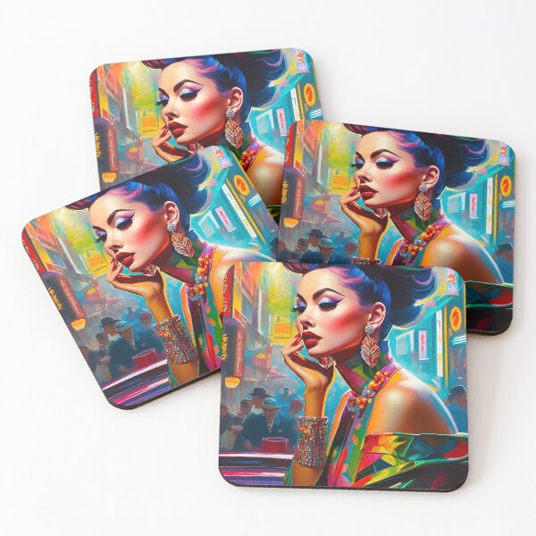Item preview, Neon Tokyo Pinup  designed and sold by MatrixTattoo.