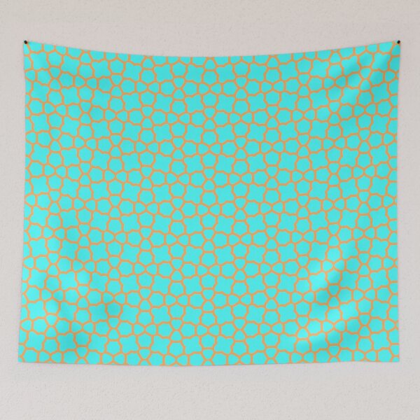Item preview, Vibrant Orange on Ice Blue 13 designed and sold by AneissPiaf.