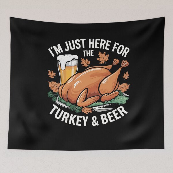Item preview, Turkey & Beer Thanksgiving Humor Fall Festival Autumn Feast designed and sold by Hananiah Merch.