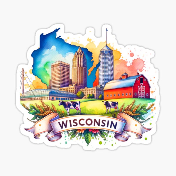 Vista previa del artículo con la obra «✨Wisconsin Charm – Dairyland Delights para camisetas, tazas, calcomanías y más», diseñado y vendido por artedigital99.