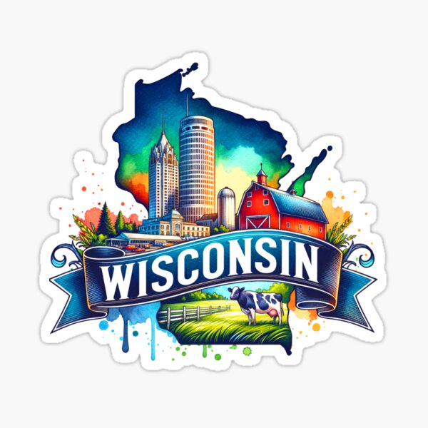 Vista previa del artículo con la obra «✨Wisconsin Charm – Dairyland Delights para camisetas, tazas, calcomanías y más», diseñado y vendido por artedigital99.