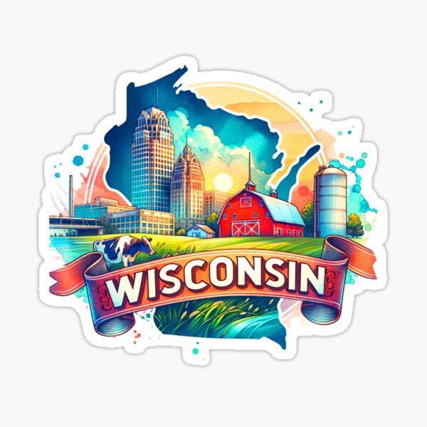 Vista previa del artículo con la obra «✨Wisconsin Charm – Dairyland Delights para camisetas, tazas, calcomanías y más», diseñado y vendido por artedigital99.