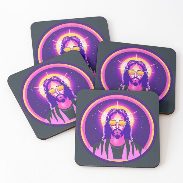 Item preview, Hip Jesus with Electric Halo Cyberpunk Art D36 designed and sold by pixelandcrafted.