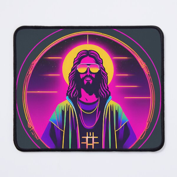 Item preview, Hip Jesus with Electric Halo Cyberpunk Art D30 designed and sold by pixelandcrafted.