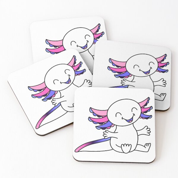 Item preview, Hug me! Cute Axolotl in Omnisexual Pride colors designed and sold by JoyfulJen.
