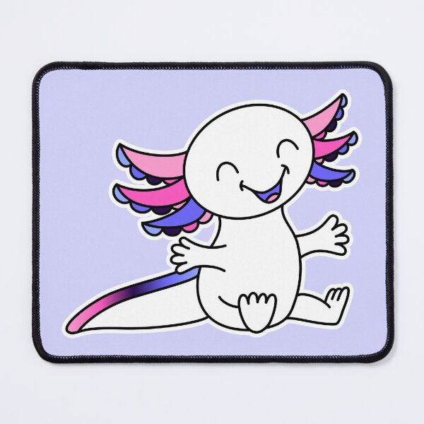 Item preview, Hug me! Cute Axolotl in Omnisexual Pride colors designed and sold by JoyfulJen.