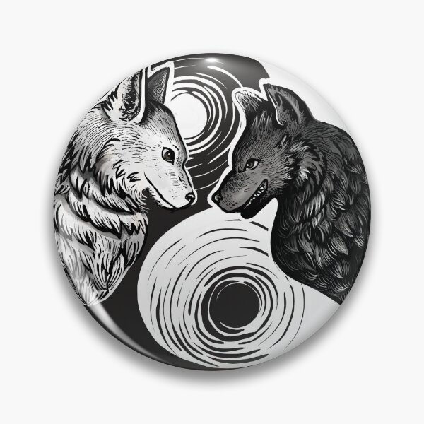 Item preview, Battle inside you Yin Yang Wolves Fighting designed and sold by BeataY6Art.