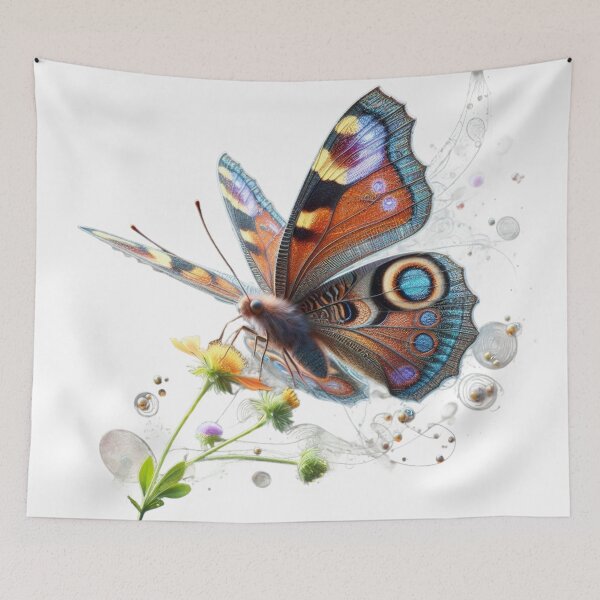 Item preview, Colourful Butterly,Flower designed and sold by deniz kaya.