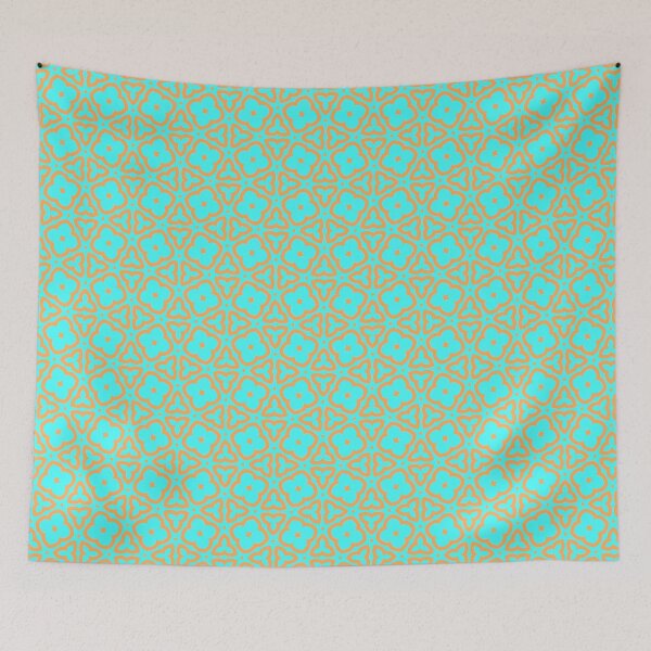 Item preview, Vibrant Orange on Ice Blue 16 designed and sold by AneissPiaf.