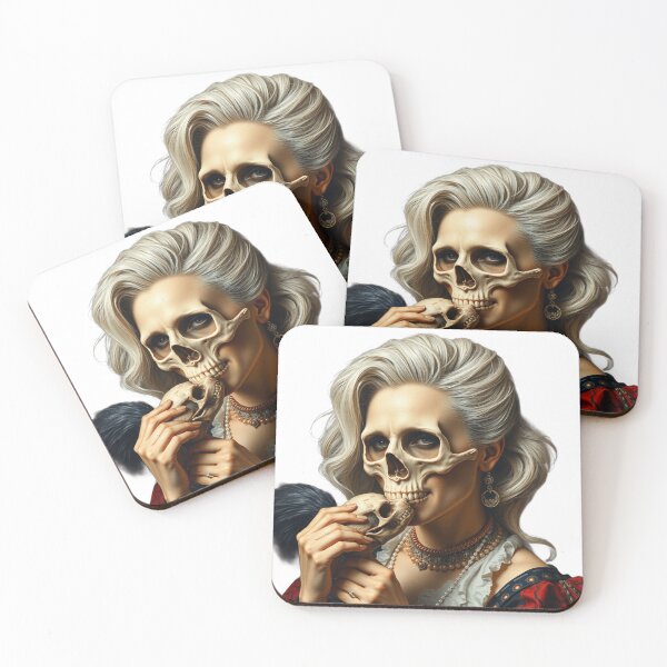 Item preview, Portrait of Lady Gaga in renaissance style holding a skull designed and sold by TaliaShin.