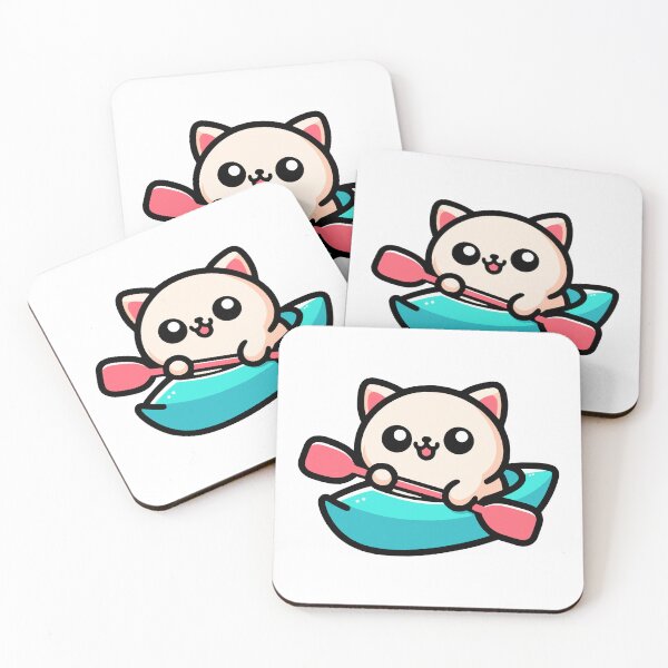Item preview, Cute Cat Canoe! Animals Kayaking designed and sold by PMCreative.