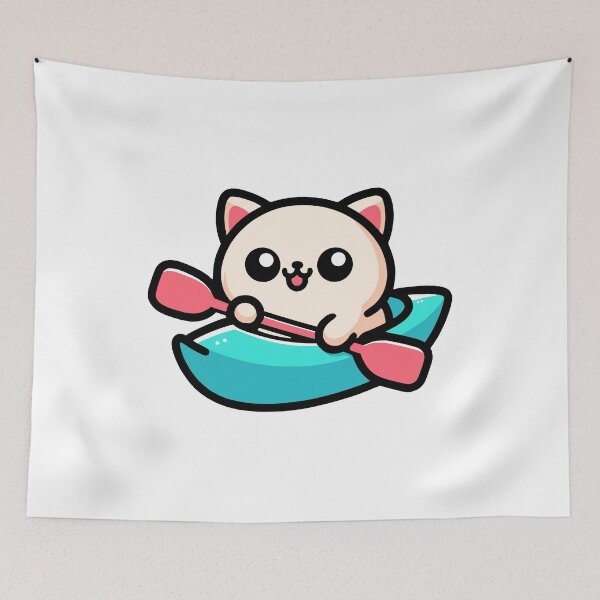 Item preview, Cute Cat Canoe! Animals Kayaking designed and sold by PMCreative.