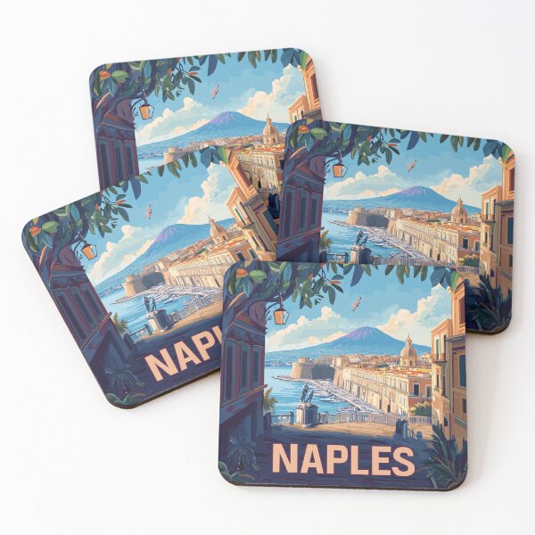 Item preview, Naples Artwork - Stunning Italian Cityscape, Historic Naples Wall Art, Coastal Italy Decor designed and sold by nomiraclehere.