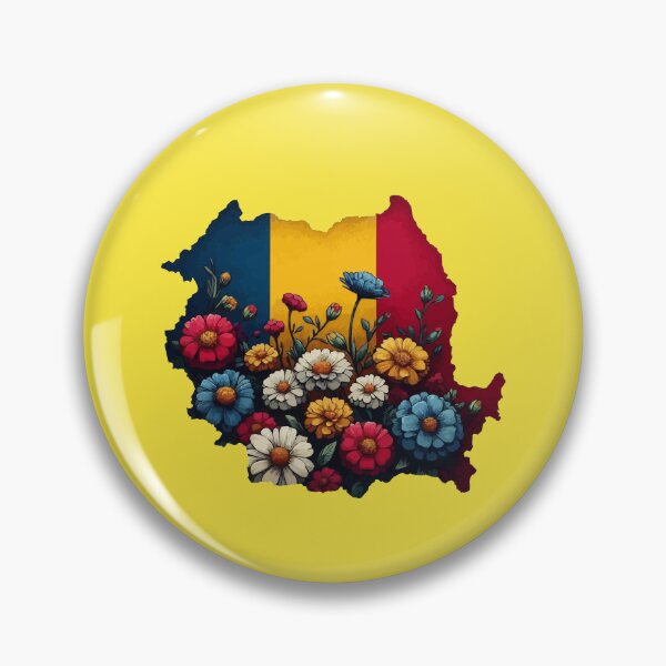 Item preview, Floral Romania Map Flag Flowers women Girl Colorful Flowers  designed and sold by PurpleLoveStore.