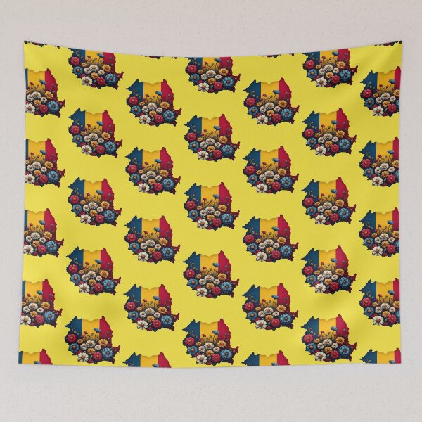 Item preview, Floral Romania Map Flag Flowers women Girl Colorful Flowers  designed and sold by PurpleLoveStore.