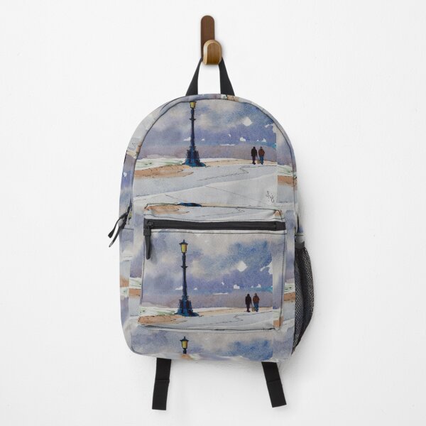 Item preview, Seaside dog walking in winter painting designed and sold by MikeJory.