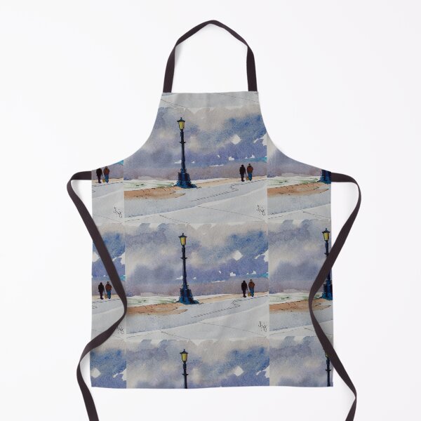 Item preview, Seaside dog walking in winter painting designed and sold by MikeJory.