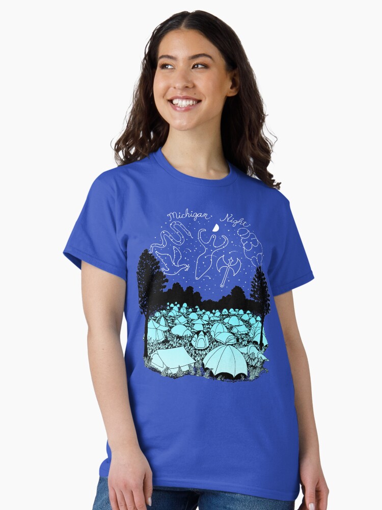 Thumbnail 2 of 7, Classic T-Shirt, Camping Under Goddess Constellations designed and sold by Suzebilia.