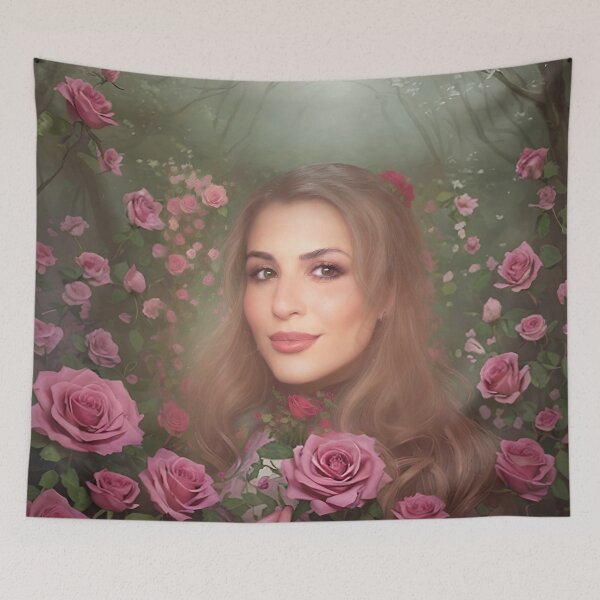 Item preview, Enchanting girl in rose garden designed and sold by Jennifer Morcom.