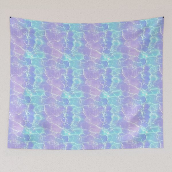 Item preview, Pastel purple and blue water wave pattern , summer theme | Household item matching design | Seamless background designed and sold by patpas69.