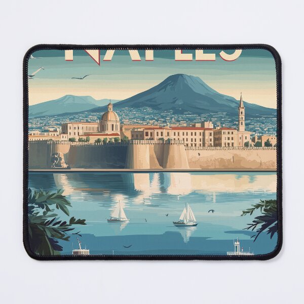 Item preview, Naples Artwork - Stunning Italian Cityscape, Historic Naples Wall Art, Coastal Italy Decor designed and sold by nomiraclehere.