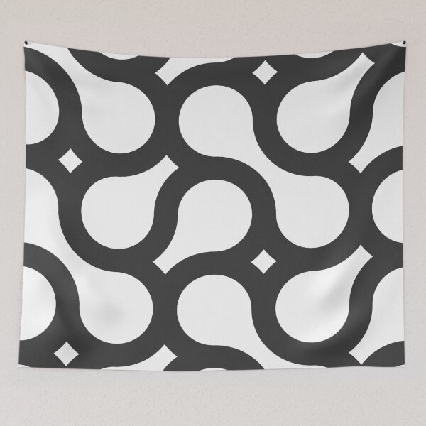 Item preview, Curly Retro Curvy Swirls Pattern designed and sold by TXTRZ-TXTRZ.