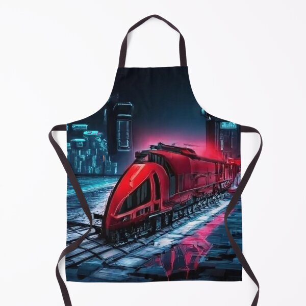 Item preview, Futuristic train runs through a futuristic city designed and sold by quasartphil.