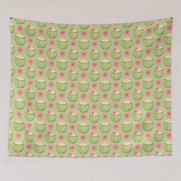Item preview, Watercolor Coconut Seamless Pattern designed and sold by Khinoo.