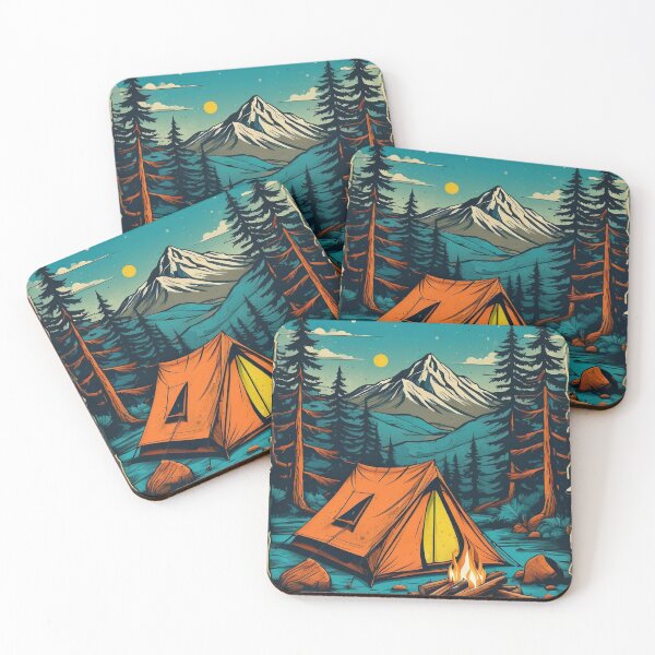 Item preview, vintage illustration, camping designed and sold by nalpoonggee.