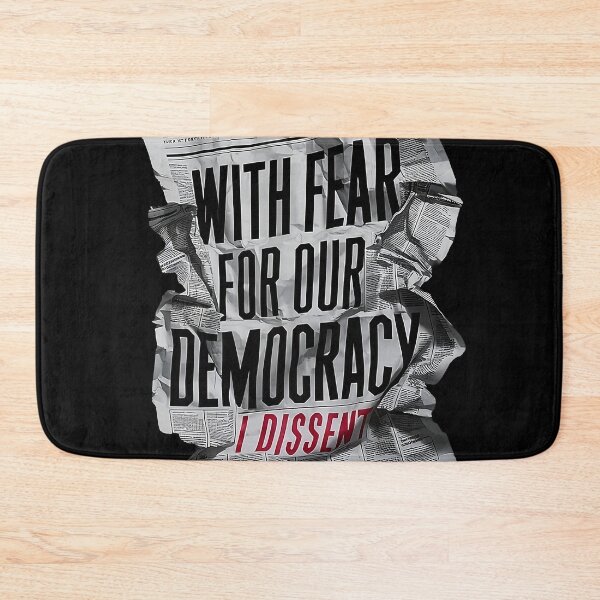 Item preview, With Fear for our democracy I dissent - Crumpled newspaper designed and sold by pixelated_echoes.