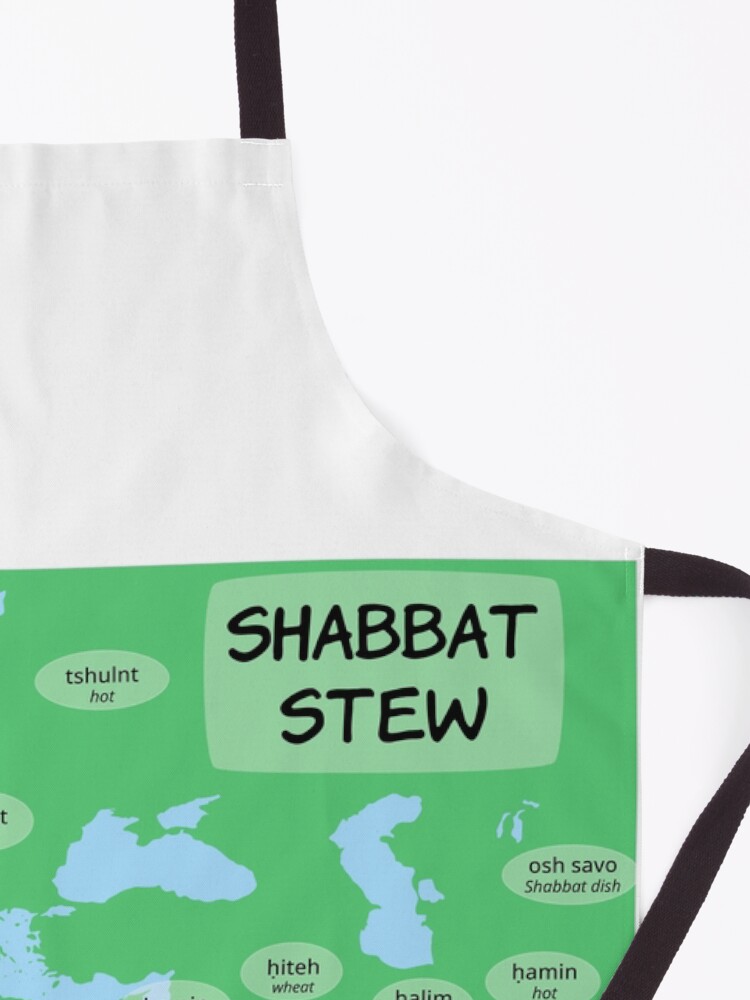 Thumbnail 3 of 6, Apron, Shabbat Stew designed and sold by hucjlp.
