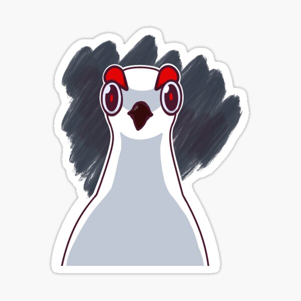 Item preview, Awebo bird staring at you menacingly sticker designed and sold by MinnowsArt.
