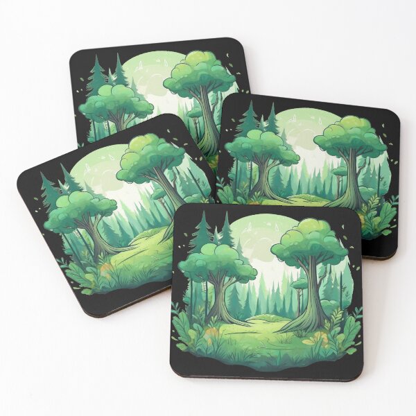 Item preview, Green Cartoon Forest designed and sold by 100Sunsets.