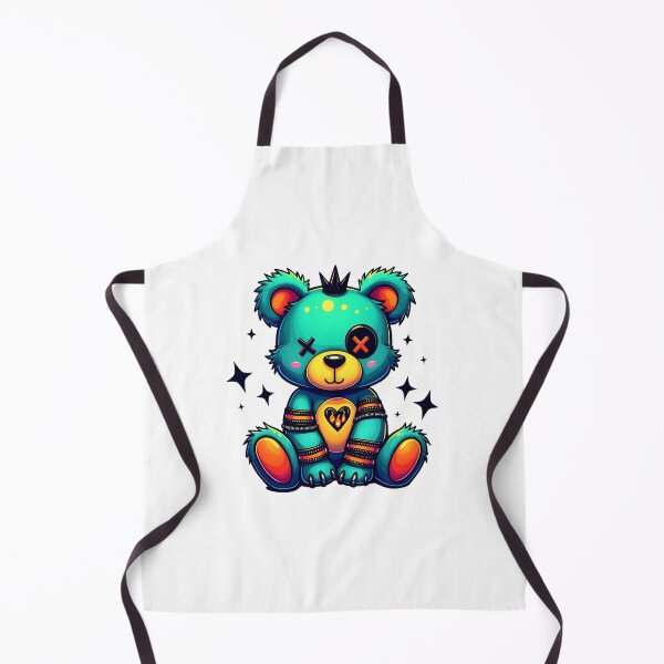 Item preview, a vibrant edgy teddy bear with a modern, punk-inspired twist designed and sold by MotivaChic.